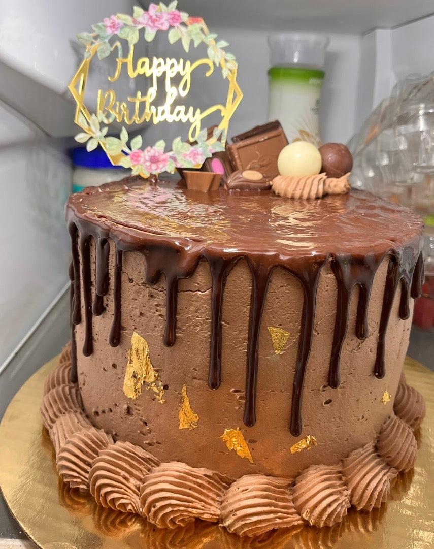 Chocolate Ganache Haitian Birthday Cake