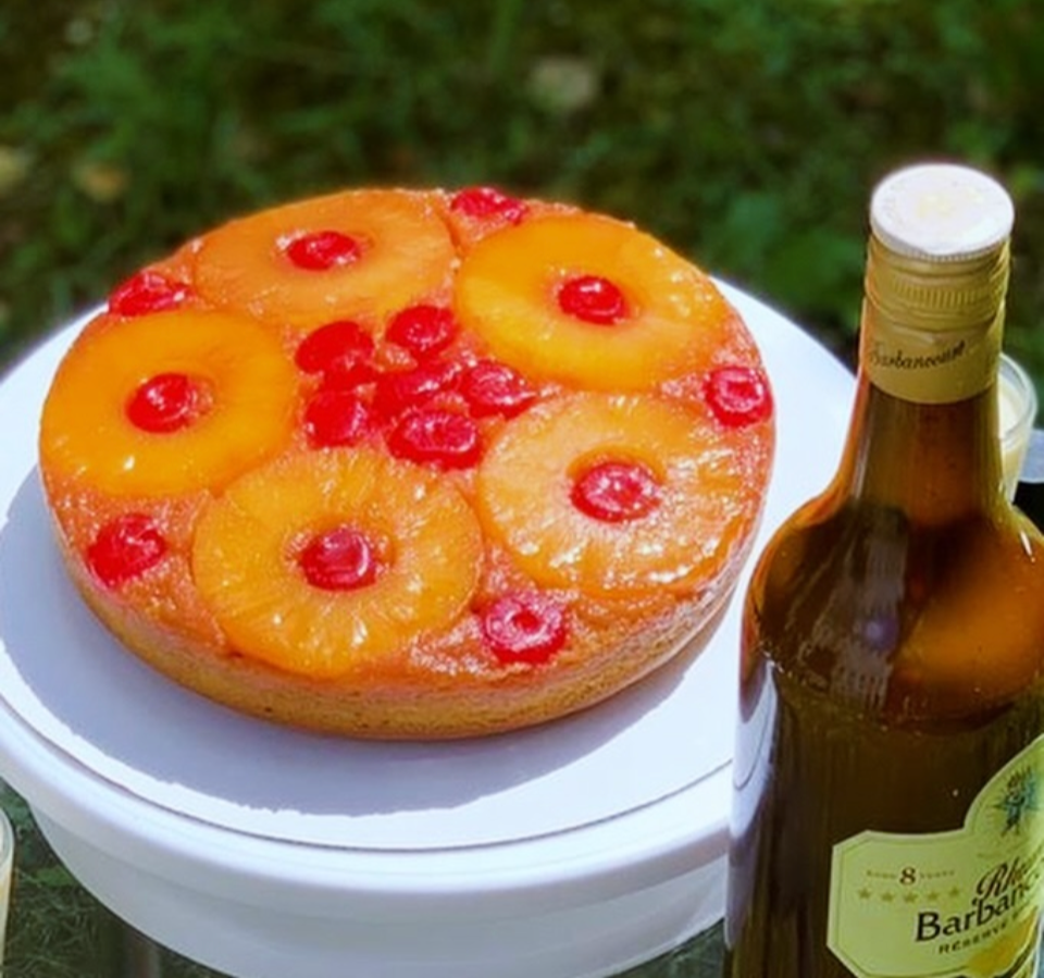 Pineapple Cherry Barbancourt Haitian Cake