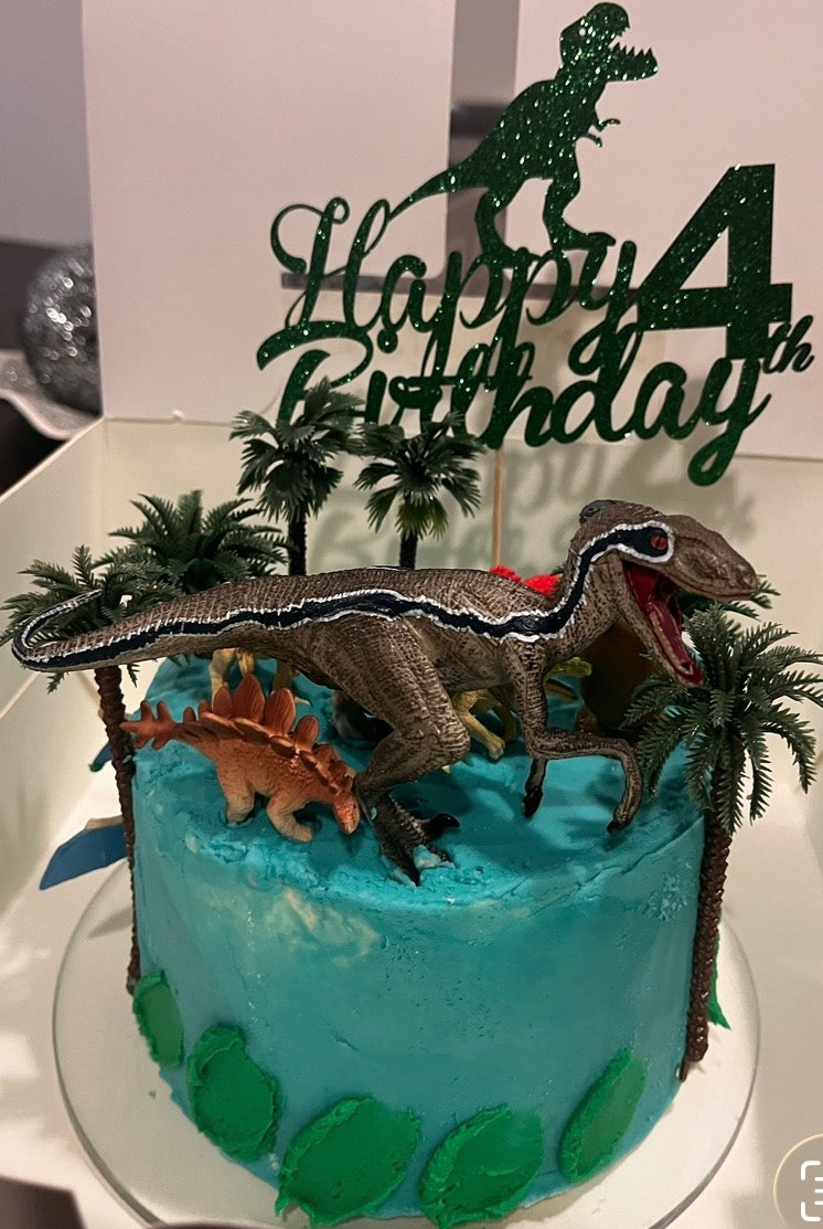 Dinosaur Themed Birthday Cake